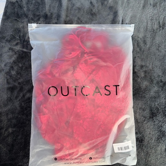 OUTCAST DYLAN MINI DRESS RED - M - Picture 6 of 6